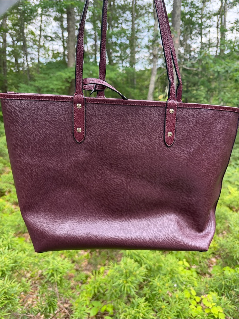 Coach Burgundy Tote Bag - Picture 12 of 16